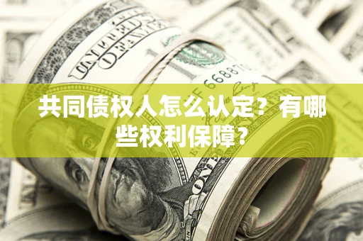 武汉共同债权人怎么认定？有哪些权利保障？